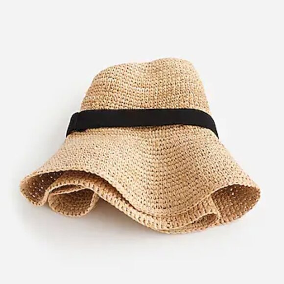 J. Crew Wide-brim packable straw hat - Picture 3 of 4